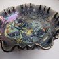 VINTAGE IMPERIAL CARNIVAL GLASS AMETHYST 3-FOOTED BOWL