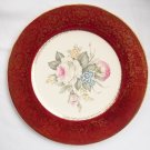 ANTIQUE IMPERIAL FLORAL CHINA CHARGER PLATE, 23K GOLD TRIM