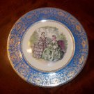 Vintage Century Godey Print China Charger Plate, 23K Gold Trim