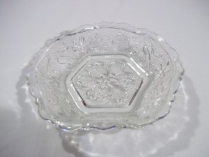 Vintage Indiana Glass Sandwich Hexagonal Bowl