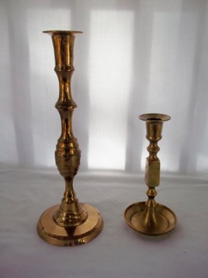 Solid Brass Candlesticks, India