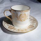 ROYAL WORCESTER FINE BONE CHINA “Pompador” DEMITASSE CUP AND SAUCER