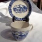 OLD ENGLISH STAFFORDSHIRE WARE Little White House Warm Springs Georgia Demitasse Set