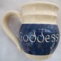 Pottery Pedestal Bowl and Mug, "Forest God and Goddess"