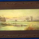 ANTIQUE PAINTING IN A BEUTIFUL WOODEN FRAME