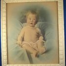 VINTAGE BABY PICTURE AND FRAME ONE