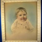 VINTAGE BABY PICTURE AND FRAME TWO