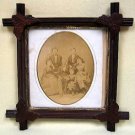 VINTAGE FAMILY PHOTO IN ANTIQUE FRAME