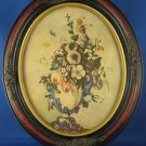 VINTAGE PAINTING AND OVAL FRAME
