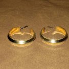 GOLD PIERCED HOOP EAR RINGS