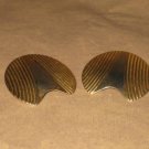 GOLD PLATED PIERCED SHELL SHAPED EAR RINGS