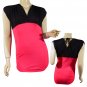 New Simple and elegant two-tone shirt Fuchsia