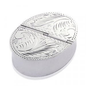 "Sterling Silver Oval Shaped"