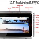 10" Mid GPS HDMI WiFi Tablet Touch Ebook 5pcs per lot freeshipping via DHL/TNT/UPS/EMS EEOffer.com