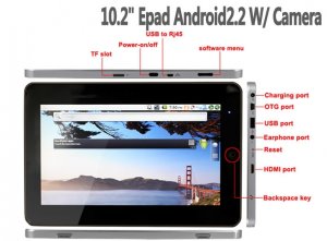 10" Mid GPS HDMI WiFi Tablet Touch Ebook 5pcs per lot freeshipping via DHL/TNT/UPS/EMS EEOffer.com