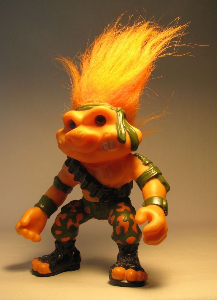 Battle Trolls 5 inch Sgt Troll 1992 Hasbro Vinyl LOOSE