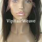 20" Yaki Straight Indian Remy Huaman Hair Full Lace Wigs #1B HF1020