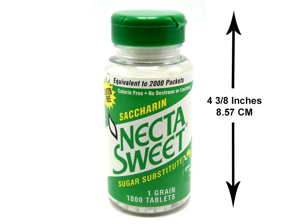 1000Tablet Bottle 1 Grain Necta Sweet Saccharin Tablets NectaSweet