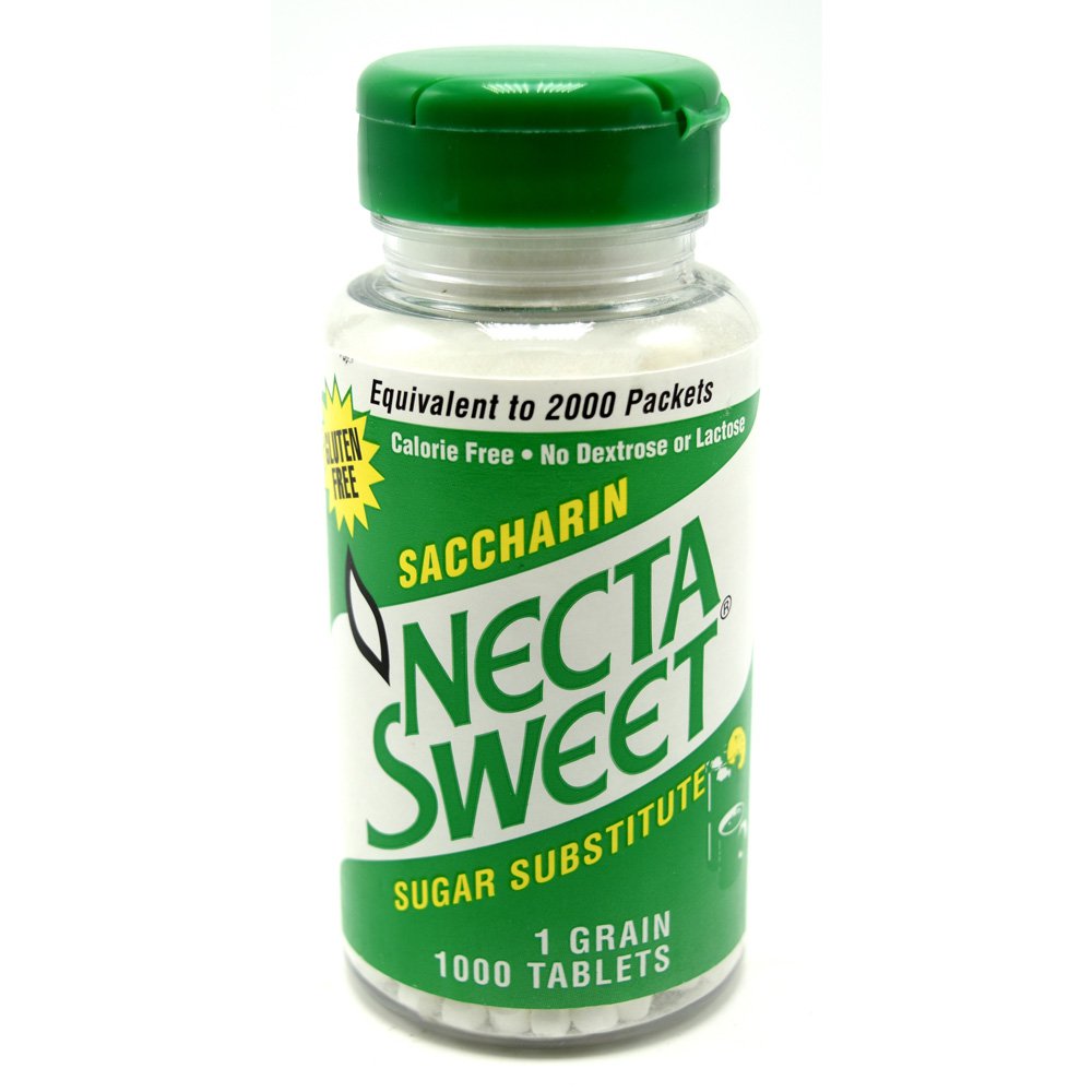 1000-Tablet Bottle 1 Grain Necta Sweet Saccharin Tablets NectaSweet