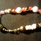 handcrafted 9"  Pretty in Pink anklet
