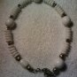 Adjustable clasp fits 10"-13" handcrafted white rondelle anklet