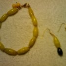 handcrafted 9 1 /2" yellow fashion anklet