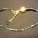 handcrafted emerald green 10" fashion anklet