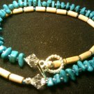handcrafted 9" turquoise double wrap around