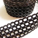 1 Meter ( 1 Yard ) of 50mm Deep Brown Flat Leather Like Cord