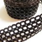 1 Meter ( 1 Yard ) of 50mm Deep Brown Flat Leather Like Cord
