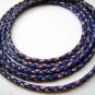 1 Meter ( 1 Yard ) of 2.5mm Antique Violet ( Purple ) Round Braided Bolo Leather Cord