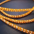 1 Yard of Orange Horsehair ( Crin) Tube Crinoline for Hair Accessories ( 5mm Width )