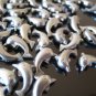 20 pcs Silver Lovely Little Dolphin Plastic Beads 12mm x 8mm