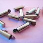 6 pcs Silver Plated Leather Crimps Nickel tube Fold Over Cord Ends For Leather 8mm x 4mm