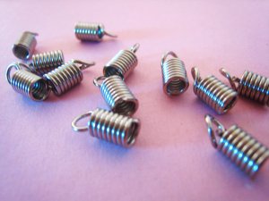 6 pcs Silver Plated Leather Crimps Nickel Tone Fold Over Cord Ends For Leather 15mm x 7mm