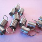6 pcs Silver Plated Leather Crimps Nickel Tone Fold Over Cord Ends For Leather 12mm x 5mm