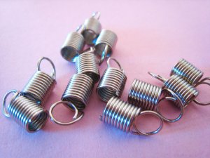 6 pcs Silver Plated Leather Crimps Nickel Tone Fold Over Cord Ends For Leather 12mm x 5mm