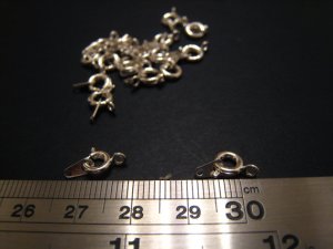 40 pcs Silver Plated Bolt Ring Nickel Tone Fold Over Cord Ends For Leather 5mm
