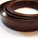 1 Yard of 20mm Leopard Line (Shinny Brown ) Lace Strap Genuine Flat Leather Like Cord