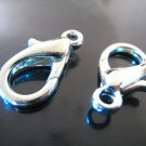 Finding - 4 pcs Silver Extra Large Solid Lobster Claw Clasp Closure Buckle 23mm x 12mm