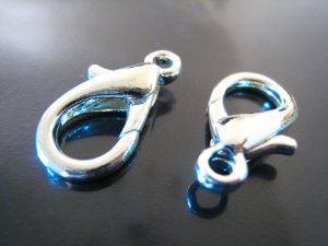 Finding - 4 pcs Silver Extra Large Solid Lobster Claw Clasp Closure Buckle 23mm x 12mm