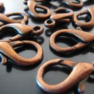 Finding - 4 pcs Red Copper Extra Large Solid Lobster Claw Clasp Closure Buckle 23mm x 12mm