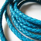 1 Yard of 6mm Turquoise Blue Round Braided Bolo Leather CordFrom heaedges