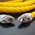 Finding - 2 pcs Silver Noble Heart Love Palace Pattern Leather Cord Ends Cap with Loop )