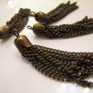 Finding - 4 pcs of Antique Brass Plated Tassel Charms ( 44mm in length )