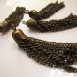 Finding - 4 pcs of Antique Brass Plated Tassel Charms ( 44mm in length )