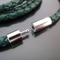 2 Pairs of Silver Open Round Buckle Ends Clasp Connector 17mm x 5mm ( Inside 4mm Diameter )