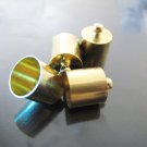 Finding - 6 pcs Gold Leather Cord Ends Cap with Loop For Round Leathers 14mm x 10mm