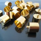 Finding - 6 pcs Vintage Gold Leather Cord Ends Cap with Loop For Round Leathers 12mm x 9mm