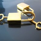 Finding - 1 pcs of Polished Gold Padlock With 2 Key 33mm x 15mm (Inside 8mm)